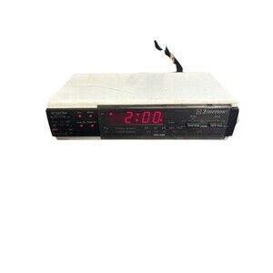 Emerson Vintage‎ White AM/FM Clock Radio Tested Working